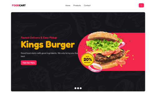 Food Cart (React landing page)