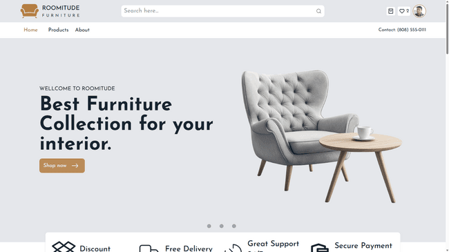 Roomitude (Furniture Ecommerce website)